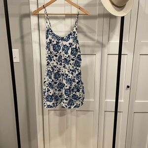 Divided Blue Floral Romper